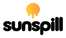 Sunspill logo with melting sun icon and black wordmark